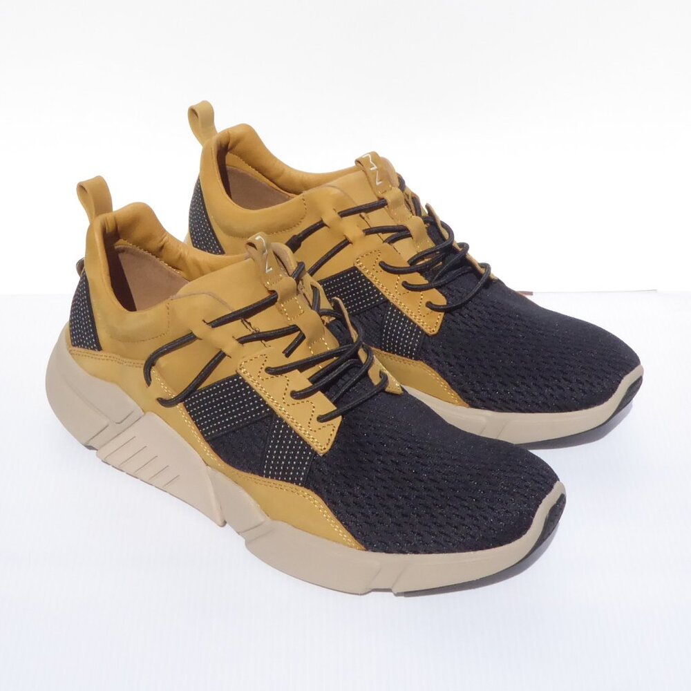 NEW IN BOX Mark Nason mustard black block curvature wheat shoes men's size 12